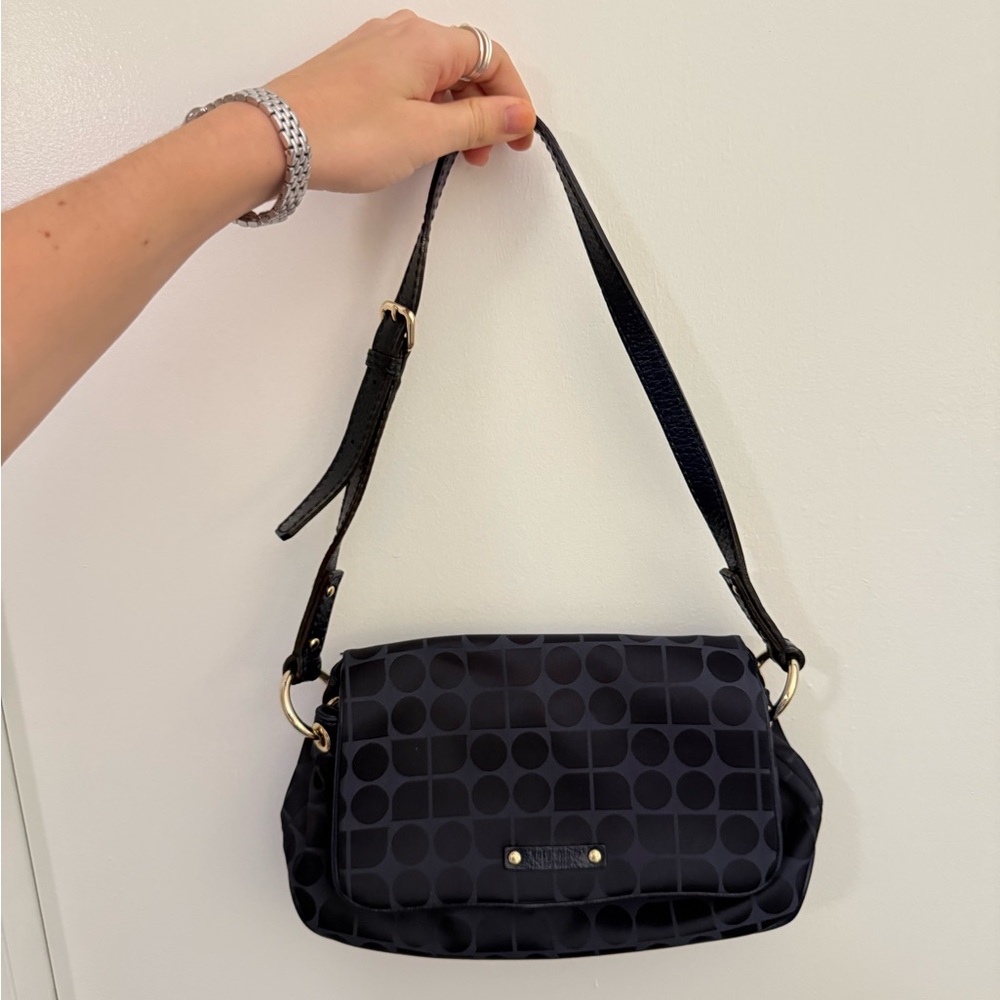 Kate Spade Black Circle Pattern Shoulder Bag